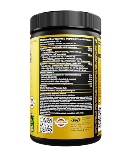 PVL EAA Complete+, L-Arginine, Keto Friendly, Gold Medal Grape, 369 g | 10 EAAs, 8 g amino acids, 5 g BCAAs and 0 g sugar per serving
