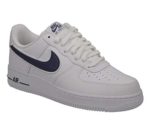 Nike Mens Air Force 1 07 3 Leather Synthetic White Deep Royal Trainers 10 US