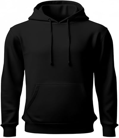 Gift Hub Black Hoodie Unisex XX Large Cotton Sweatshirt UK