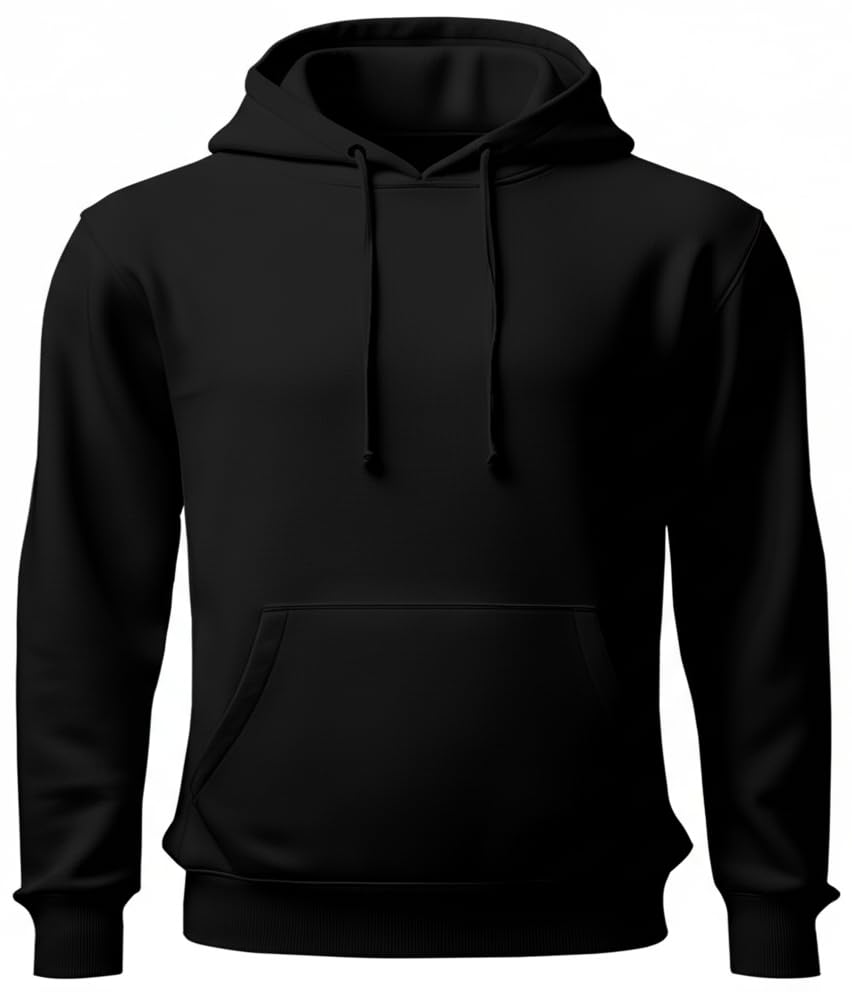 Black Hoodies For Men & Women UK - Unisex Plain Work Jumpers For Men and Women - Workwear Cotton Pullover Sweatshirt For Personal Use and Gifts - 4 X Large (4XL)