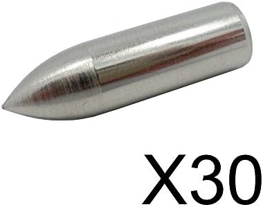 Jreameast 100 Grain 5/16 Archery Arrow Glue On Field Points Target Tips For Carbon Fiberglass Shaft (30pcs)