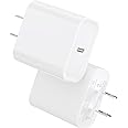 2Pack USB C Charger Block 20W, iGENJUN USB-C Power Adapter - iPhone Charger with Fast Charging Capability, Type C Wall Charger for iPhone 15/15 Plus/15 Pro Max/14 Series, Galaxy, Pixel, Pad - White