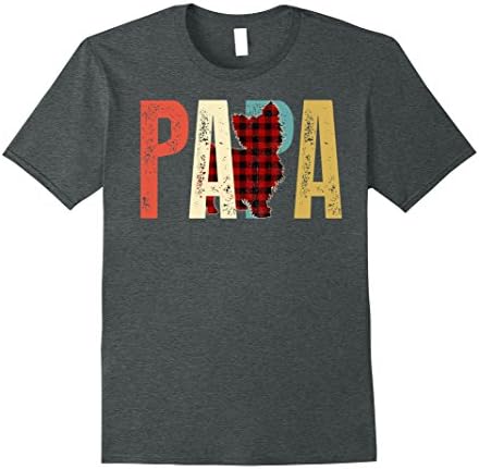 Mens Papa Yorkie T-Shirt For Yorkie Dog Lover 2XL Dark Heather