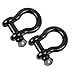 Heavy Duty Steel Towing Shackle - 3/4 Inch Off-Road Recovery, Hauling & Sailing 4.75 Ton (9,500 Lbs) Capacity with 7/8'' Locking Pin Black Weatherproof D-Rings Fits Any Car, SUV, Jeep Or Truck