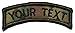 Custom Text Tab Patch W/ Hook Fastener- Military/morale