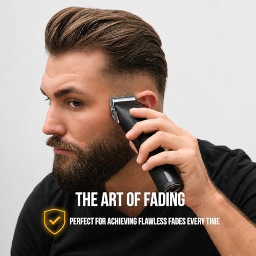 Novah® Professional Hair Clippers for Men, Professional Barber Clippers and Trimmer Set, Mens Cordless Hair Clipper for Barbers Haircut Kit Fade