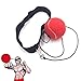 Ueasy Boxing Ball MMA Ball Fighting Ball with 2 Pieces of Elastic Rope to Improve Eye-Hand Coordination Speed and Accuracy (Red)
