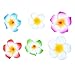 Anleolife Hawaiian Flowers Foam Hair Clips Bridal Barrette Hairpieces Tropical Beach Wedding Plumeria Flower Bridal Orchid Hairclip Hairpin Beauty Accessories 2Large 4 Small 6pcs/lot (mix color 6pcs)