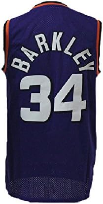 Morisra Barkley Jerseys Men's Phoenix 34 Jersey Charles Basketball Jerseys Purple (XXL)