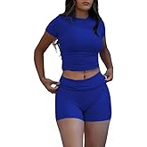 Nimsruc Two Piece Lounge Sets For Women short sets
