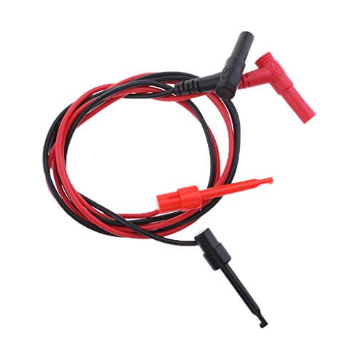 gazechimp 1Meters Multimeter Test Leads Probes 2X Hook Clip to 2X Banana Plugs Cable - Thumbnail 7