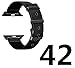 CUZOW Milanese Stainless Steel Metal Replacement Watch Band with Double Metal Buckle for Apple Watch/Apple Watch Sport/Apple Watch Edition Series 3/Series 2/Series 1 (Milanese-Black-42mm)