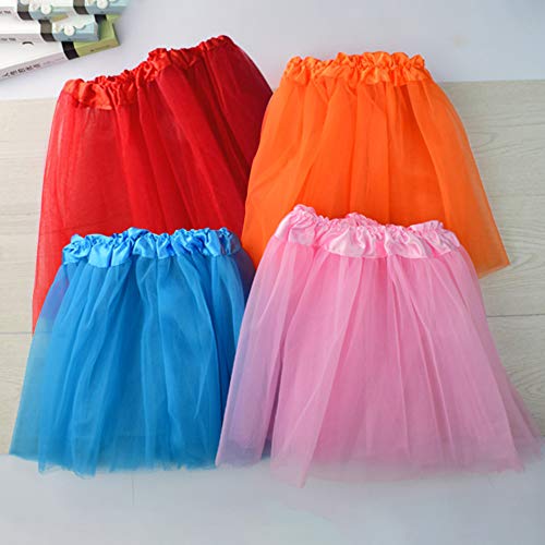 Koogel 6 PCS Multicolor Tutu Skirts,3-Layer Ballet Tutus