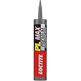 Loctite PL Premium Max Construction Adhesive, 9 fl oz Cartridge, 1 Pack - Versatile Construction Glue for Wood, Concrete, Stone &amp; More