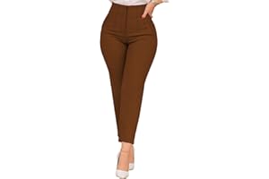 Kubsid Womens Straight Leg Pants 2025 High Waisted Stretchy Business Casual Work Pants Dress Office Trousers with Pockets