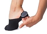 Stomper Joe Bamboo Athletic No Show Socks for Women. 3 Pck Cushioned Sole, Lge Heel Grip, Black, XS