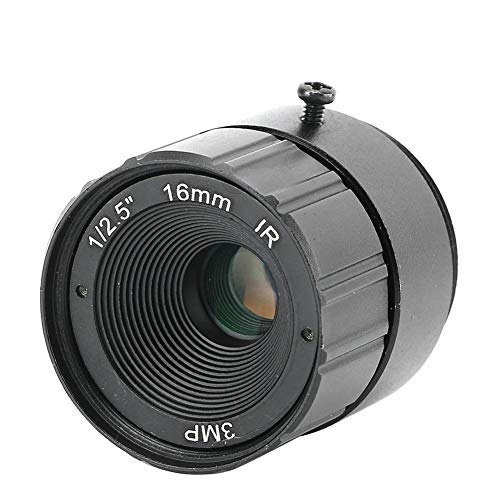 Camera CCTV Lens, 16mm 3MP F1.6 1/2.5 High Definition Camera Mount CS CCTV Fixed Lens