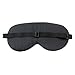 Cougar's Choice Silk Sleeping Eye Mask Adjustable Head Straps with Two Ear Plugs
