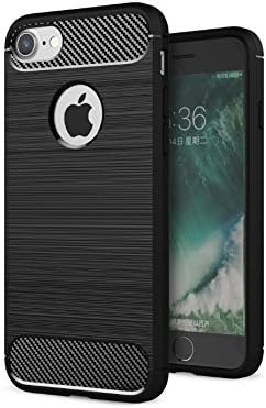 iPhone Case, Ultra Slim TPU Shockproof Protective Cover for iPhone 7 - Black