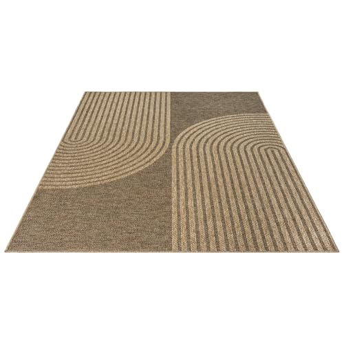 Mias Teppiche Soil – ca. 160 x 230 cm Outdoor Teppich wetterfest Jute-Look Balkon Terrasse
