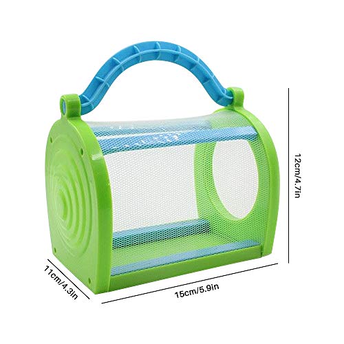 BlueStraw Kids Bug Catcher Critter Case, Portable Exploration Bug House Butterfly Dragonfly Cage Insect Collecting with Carrying Handle Outdoor Nature Educational Kit for Child Boys Grils Gifts