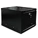 Makom 6U Wall Mount Network Server Data Cabinet Enclosure Rack Glass Door Wallmount Locking with Key Set (Black)