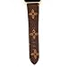 GOKE Brown Flower LV Printed Luxury PU Vegan Leather Watch Band Strap Compatible for 42mm Apple Watch Series 3 2 1 (Brown Flower 42mm)