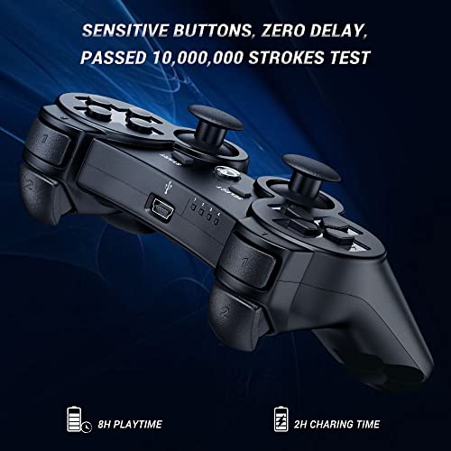 Controller 2 Pack for PS3 Wireless Controller for Sony Playstation 3