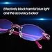 LUFF Premium Computer Reading Glasses Blue Light Blocking Diamond Cut Edge Design Spectacle Readers for Women(+2.0)