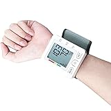 Wrist Blood Pressure Monitor, Digital BP Monitor with Memory Storage, Intelligent LCD Display Automatically Measure Pulse Diastolic Systolic and Shows Hypertension level