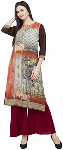 Lagi Multi Designer Women Straight Multi Design Printed Kurti for Women Tunic Top