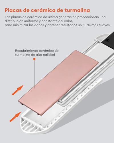 Planchas del Pelo Ceramic Crimp 3 in 1, Cerámica Anti-Estática, 6 Temperatura Ajustables 130-230 ℃, Calentamiento Instantáneo, Rizador Pelo Ondas Para Crear Volumen y Textura
