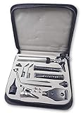 ZetaLife Diagnostic Set - Ear, Nose and Throat Exam Kit - Great for Medical Students! (Leather Case)
