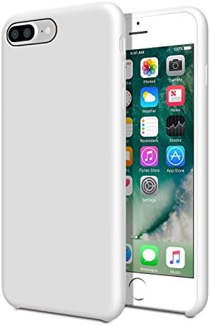 iPhone 7 Plus case and iPhone 8 Plus case cover, Heavy duty Hybrid Soft Silicone Case, Shockproof TPU Rubber case for apple iPhone 7 Plus and iPhone 8 Plus. By- EZZYMOB (White)