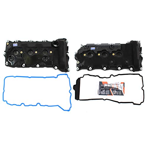 ENGINE VALVE COVER W/GASKET SET LH & RH SIDE COMPATIBLE WITH 04-17 BUICK/CADILLAC/CHEVROLET/GMC/PONTIAC/SATURN 2.8L / 3.6L