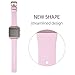 Austrake For Fitbit Blaze Bands with New Metal Frame, Replacement Leather Slim Straps with Stainless Steel Buckle for Fitbit Blaze Strap for Women Men,Pink