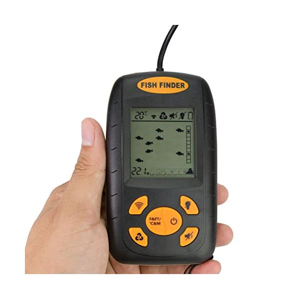Venterior-Portable-Fish-Finder-Water-Depth-Temperature-Fishfinder-with-Wired-Sonar-Sensor-Transducer-and-LCD-Display
