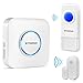 Wireless Doorbell Door Open Chime Kit BITIWEND Waterproof Doorbell plus Door Entry Alert with 52 Tunes LED Indicator 4 Level Sound Control for Home/Office/Store 1 Receiver+1 Push Butoon+1 Door Sensor