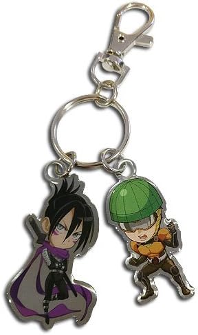 One Punch Man Speed of Sound Sonic and Mumen Rider Metal Keychain