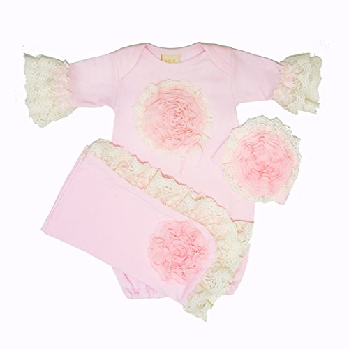 Haute Baby Newborn Girls' Take-me-home Set 0-3 Months Pink Lullabye (0-3 Months)