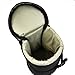Cosmos Black 0.7cm Thick Zipped Nylon Weatherproof Dustproof DSLR camera Lens Holster Pouch Bag Case Tube Cover with Belt Loop for Sony Canon Nikon Pentax Olympus Panasonic with Cosmos Fastening Strap