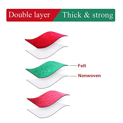 PartyBus 7.5 Inch Mini Christmas Stockings 12 Pack, 3D Small Embroidered Felt Xmas Tree Decorations Bulk, Gift Card Holders Cash Bags Holiday Treats for Family Coworkers Neighbors Kids Dogs Cats