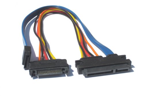 SATA 22 Pin Female to 7 Pin and 15 Pin SATA Power Male - 12