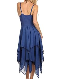 Sakkas Lady Mary Jacquard Corset Style Corpiño Pañuelo ligero Vestido con dobladillo