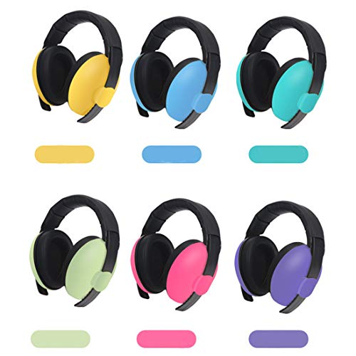 jiumoji Babys Kids Hearing Protction Muffs Noise Reduction Soundproof Earmuffs Children's Foldable Adjustable Headphone (-Mint Green, 16CM/6.2")
