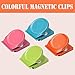 Magnetic Clips, 24 Pieces Magnetic Metal Clips, Refrigerator Whiteboard Wall Fridge Magnetic Memo Note Clips Magnets Metal Clip