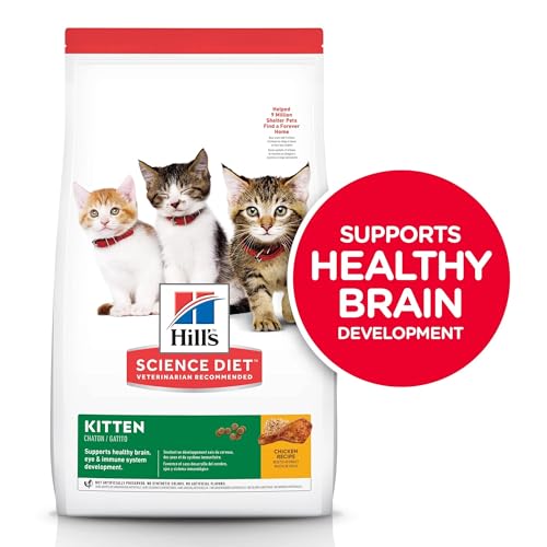 HILL’S SCIENCE DIET KITTEN, KITTEN PREMIUM NUTRITION, DRY CAT FOOD, CHICKEN RECIPE, 7 LB BAG