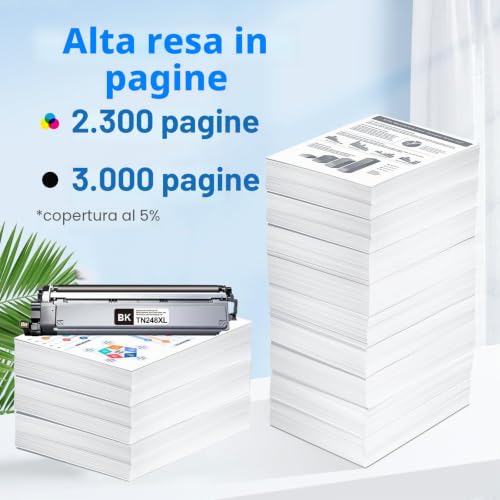 MYCARTRIDGE TN248XL TN248 Toner TN-248CMYK TN-248VAL Compatible for Brother DCP-L3560CDW Toner MFC-L3740CDWE DCP-L3520CDWE HL-L3240CDW for Brother TN 248 TN-248 (4-Pack)