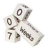 Baby Milestone Age Blocks | Natural Solid Wood | Days, Weeks, Months, Years | Newborn Gender Neutral (Boy or Girl) | Picture Photo Prop | Baby Shower Gender Reveal by Life Essentials