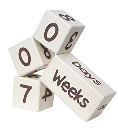 Baby Milestone Age Blocks | Natural Solid Wood | Days, Weeks, Months, Years | Newborn Gender Neutral (Boy or Girl) | Picture Photo Prop | Baby Shower Gender Reveal by Life Essentials